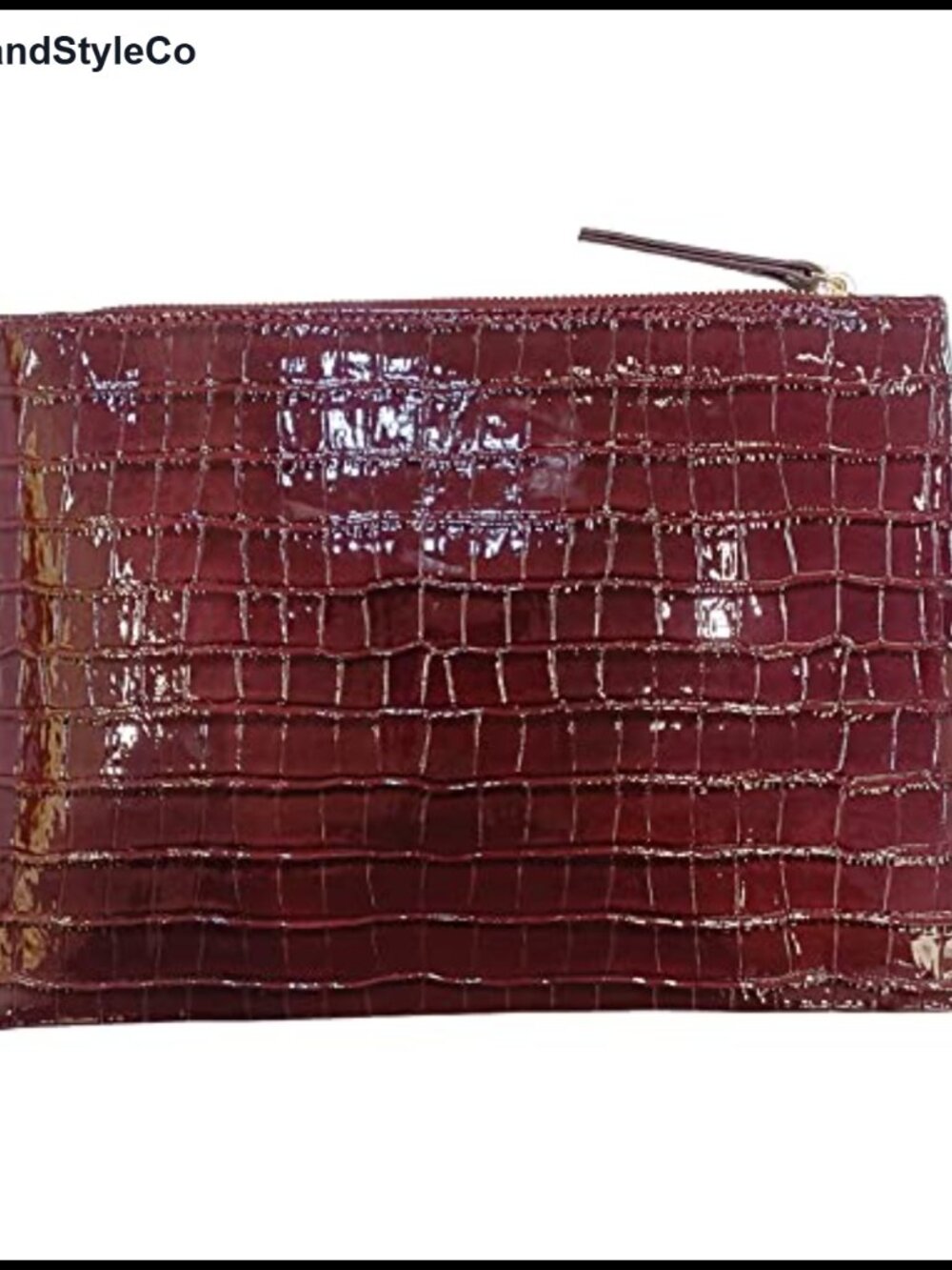 Women Oversized Crocodile Embossed PU Leather Envelope Clutch Evening Bag Zipper